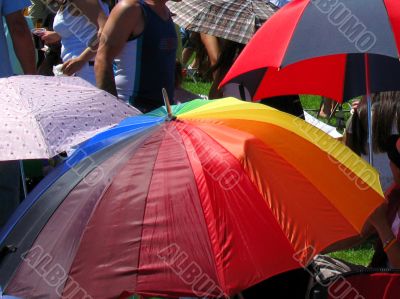 Umbrellas as sunshades