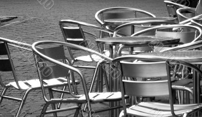 Shiny tables and chairs