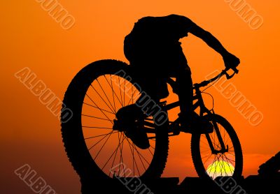mountain biker silhouette