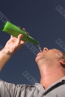Man Drinking Beer