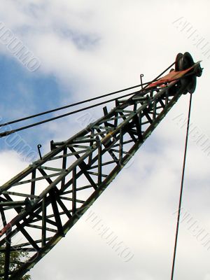 crane and pulley rope