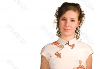 The girl oriental dress