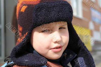 boy in a winter cap