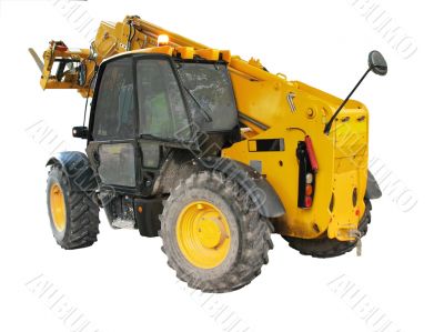 isolated construction vehicle