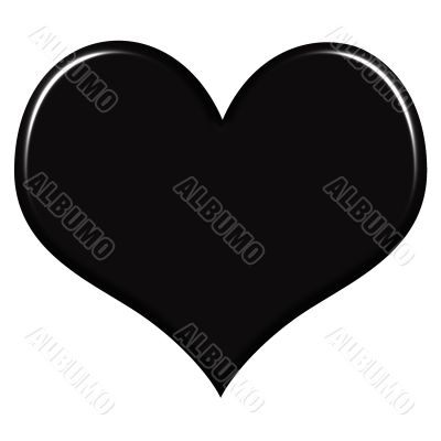 3D Black Heart