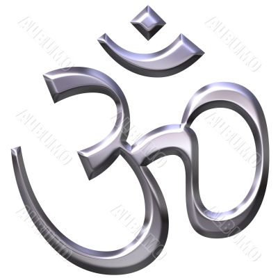3D Silver Hinduism Symbol