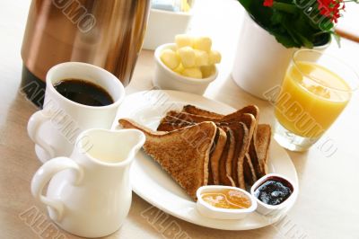 Breakfast Series - Toast, coffee and juice