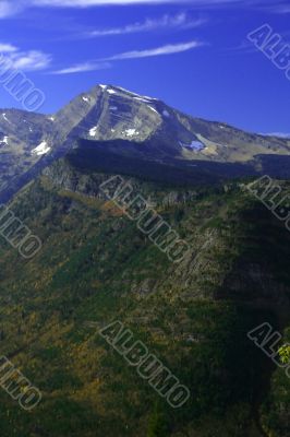 Autumn poplars, mountain valleys & ridges