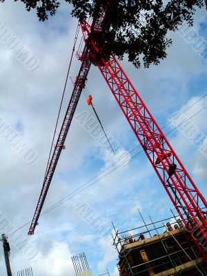 big red crane one