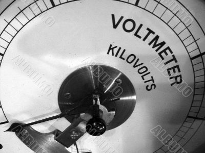 Old voltmeter in kilovolts