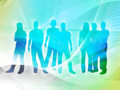 textures style of people silhouettes