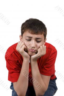 Boy pouting