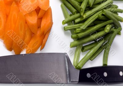 Cut beans and Carrots