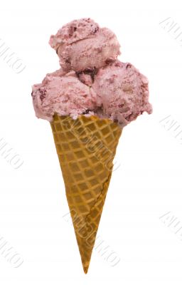 Strawberry Ice cream cone
