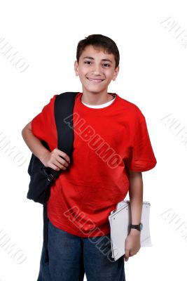 Boy with backback