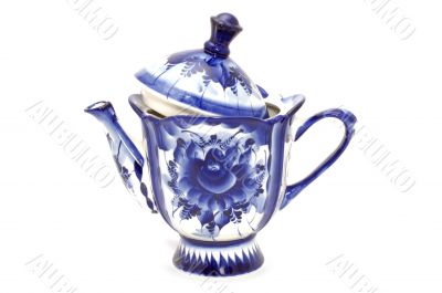 Blue tea-port