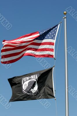Flag and POW MIA