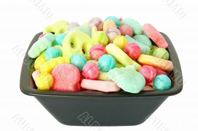colorful candy bowl