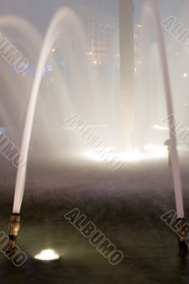 fountain in night