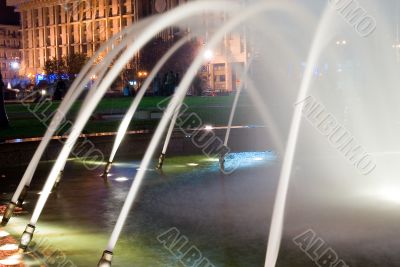 fountain in night