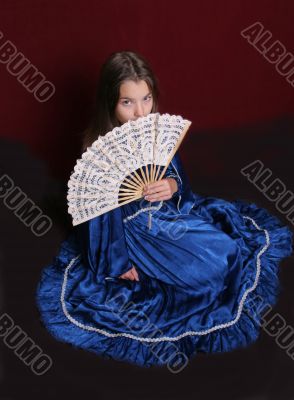 girl with fan