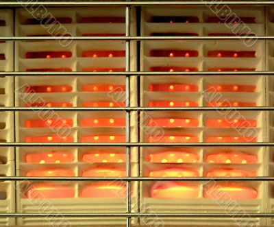 close view of gas fire