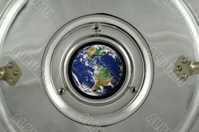 Earth from space ship