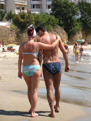 Man and woman on the beach