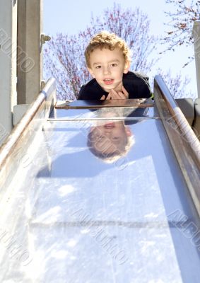 Laying on Slide
