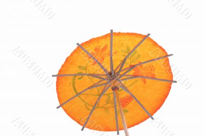 orange cocktail umbrella