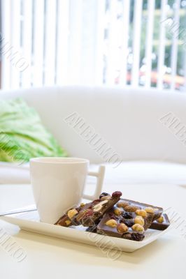 Coffee with chocolates