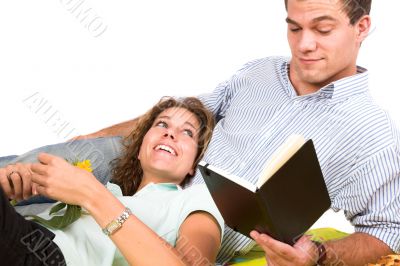 Reading a book