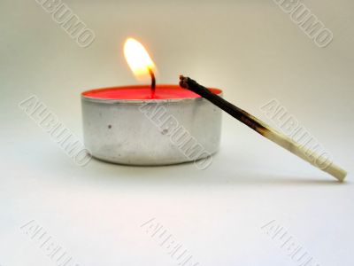 tealight and match