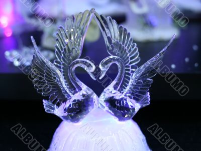 Crystal swans