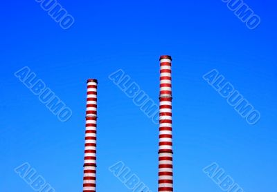 Two factory towers