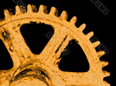 orange abstract cog