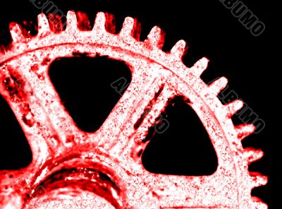 abstract red grungey wheel