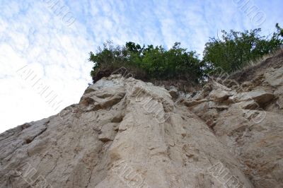 cliff and cloudy sky