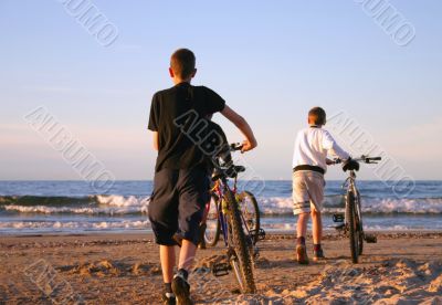 bikers on the beach