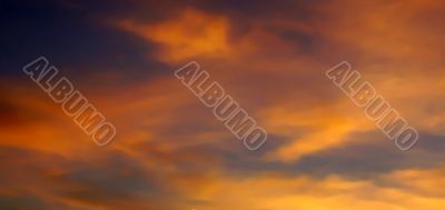 orange and blue sky