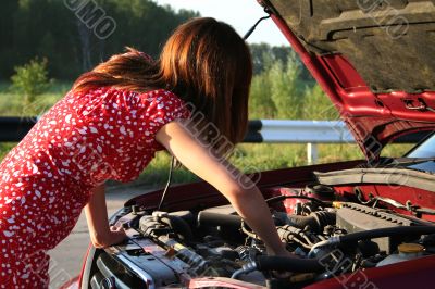 Girl with car 1