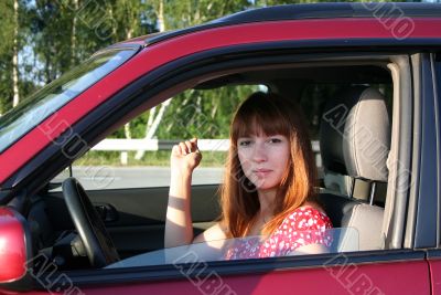 Girl in car 1