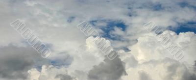 cloudy sky - wide panoramic view