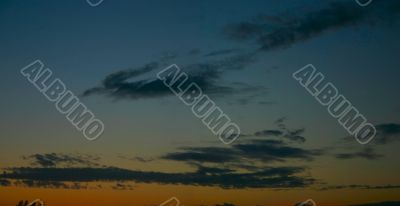incredible evening sky panorama