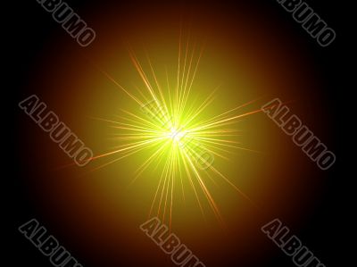 Sparkling lemon starburst light