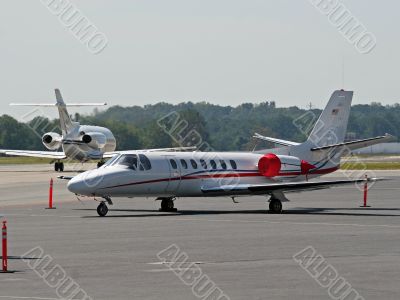 Red and White Jet