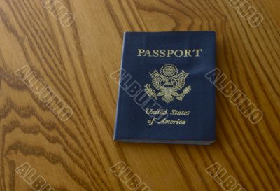 Passport on hotel room