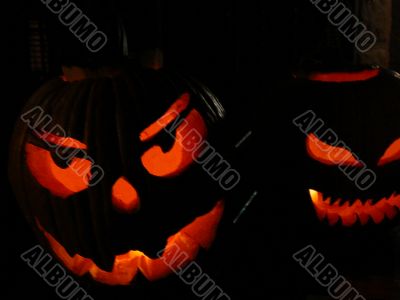 Carved Spooky Pumpkins, Halloween