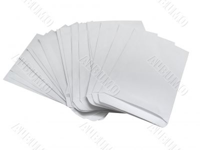 blank envelopes isolated on white
