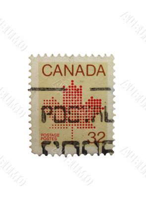 canadian stamp isolated